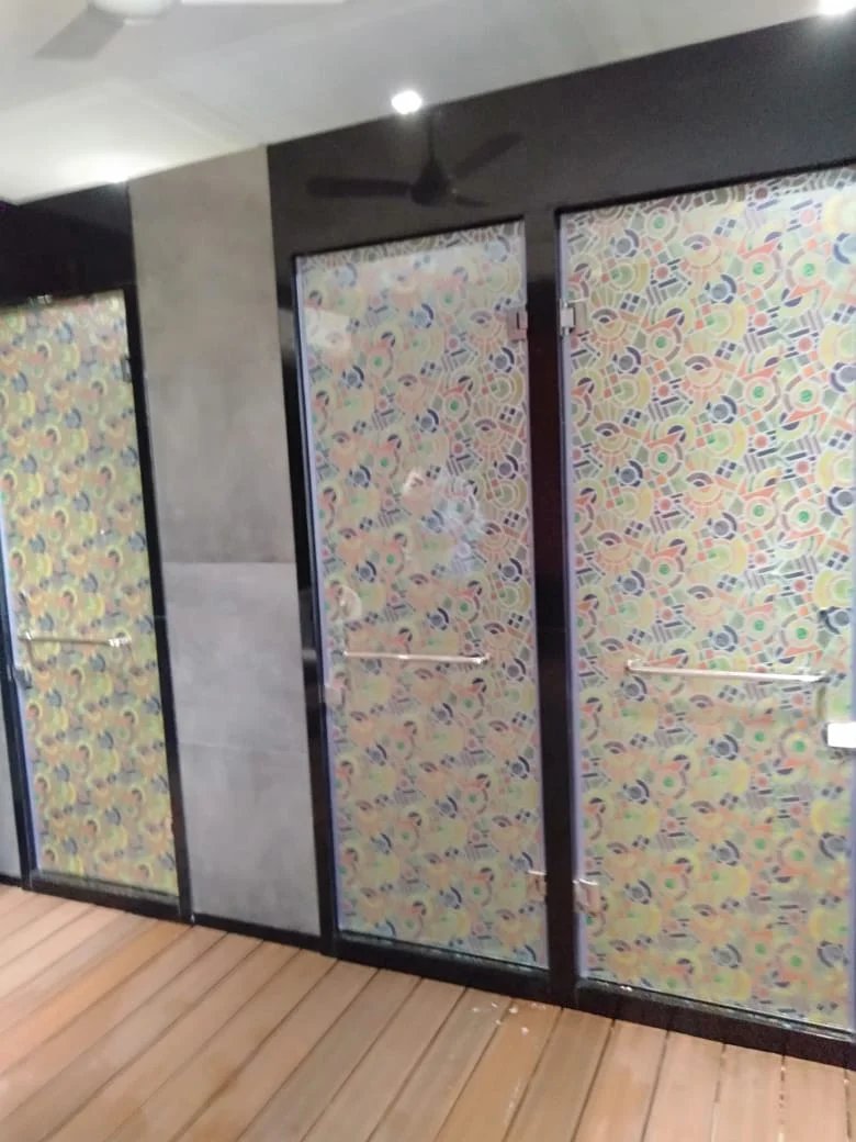 Decorative colourful translucent architectural glass film